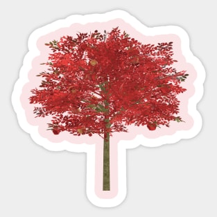 Red Apple Tree Sticker